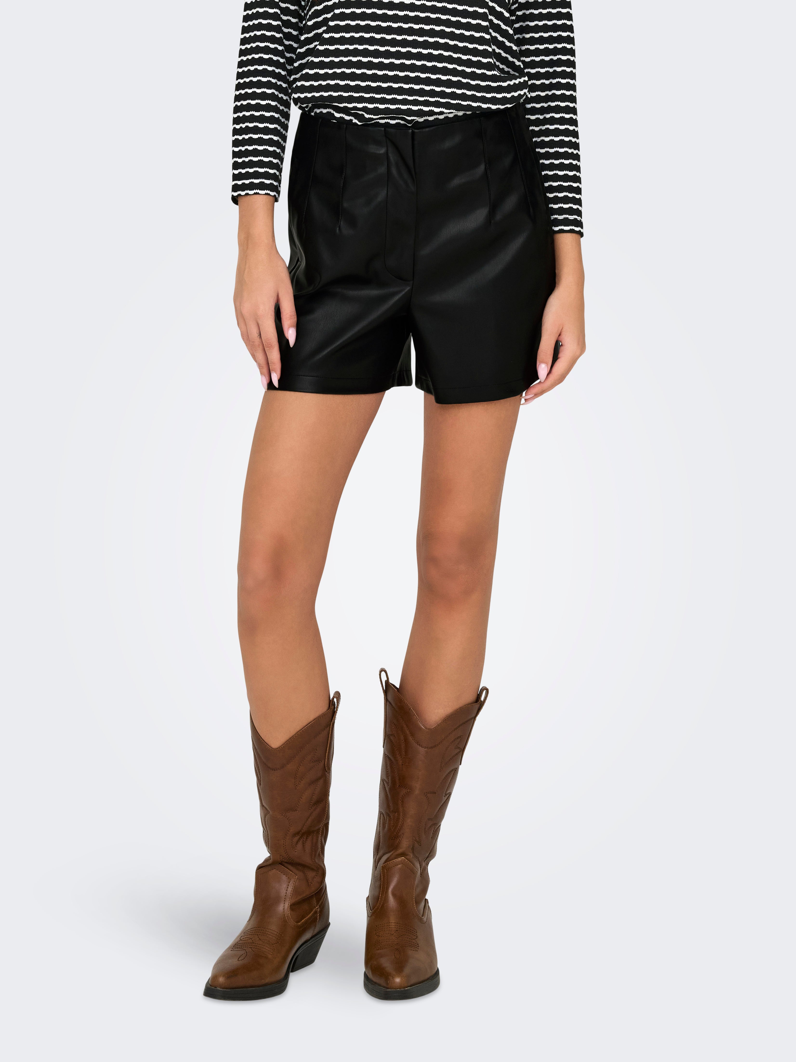 Schwarz hohe taille shorts Clearance